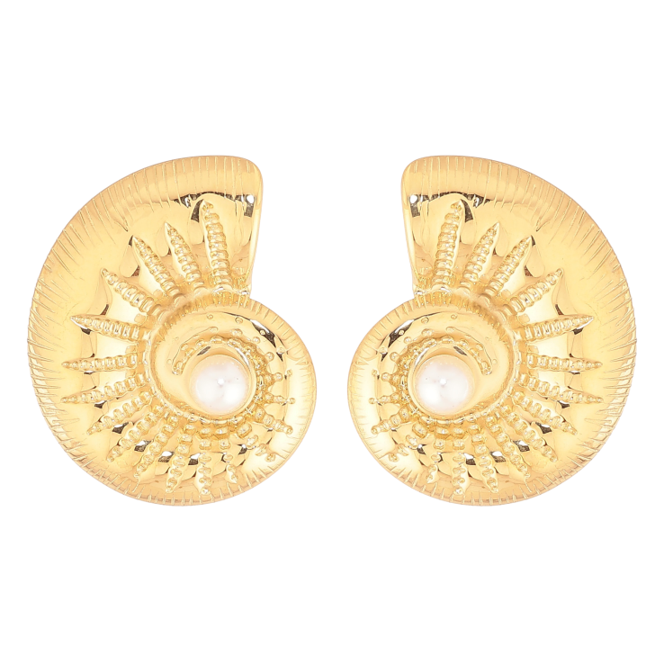 Сережки Нержавіюча сталь пусети "Ракушки" фото №3