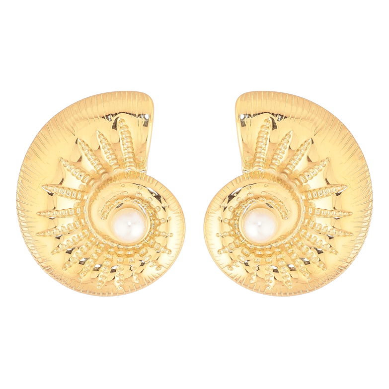 Сережки Нержавіюча сталь пусети "Ракушки" фото №8