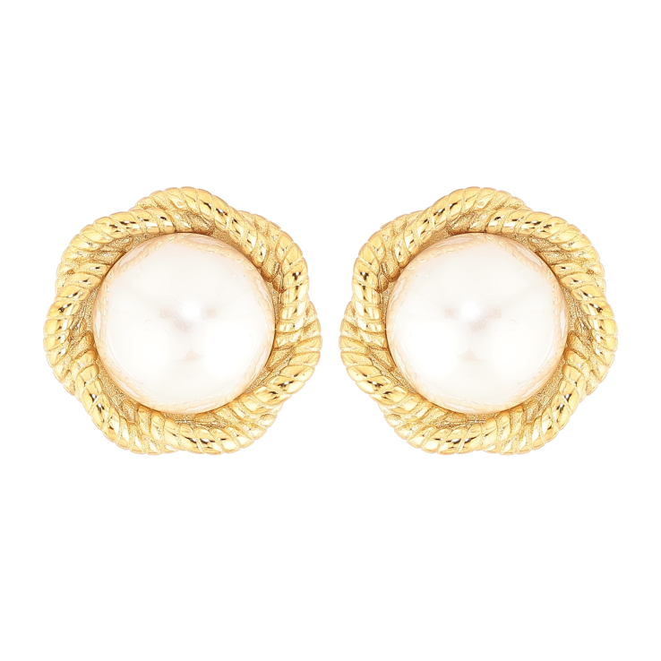 Сережки Нержавіюча сталь пусети "Квіточки з перлинами" фото №5 Сережки Нержавіюча сталь пусети "Квіточки з перлинами" фото №5