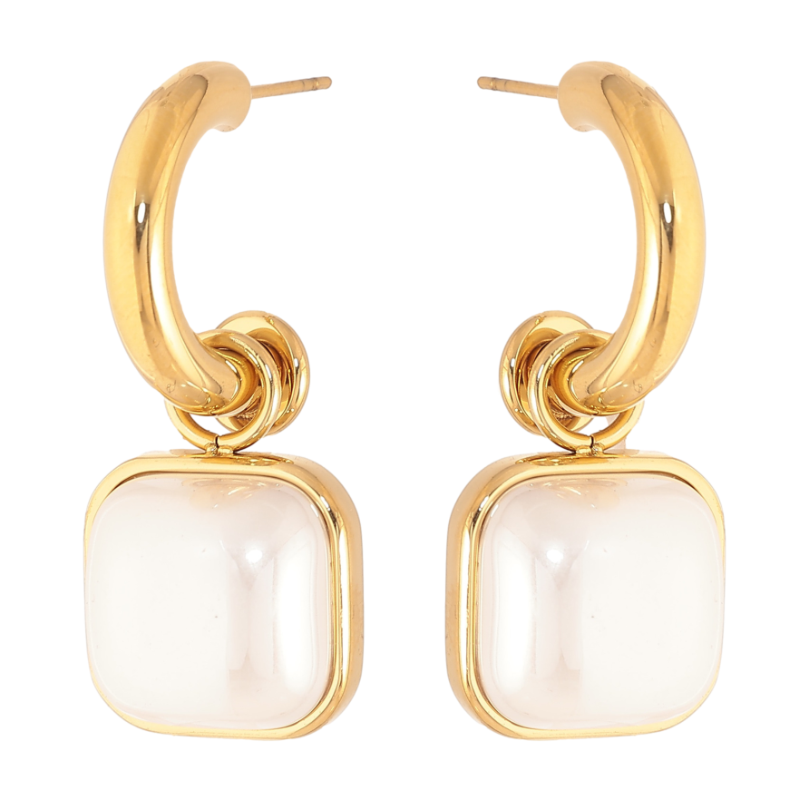 Сережки Нержавіюча сталь пусети "Перлини підвіски" 2 в 1 фото №1 Сережки Нержавіюча сталь пусети "Перлини підвіски" 2 в 1 фото №1