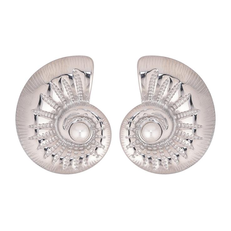 Сережки Нержавіюча сталь пусети "Мушлі з перлинами" фото №14