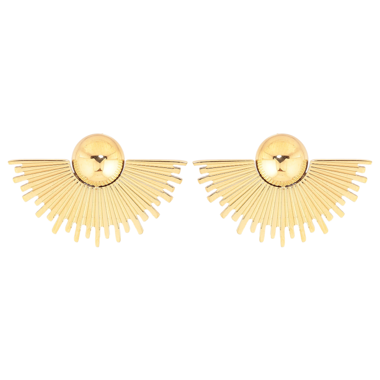 Серьги Нержавеющая сталь пусеты "Декоративный узор" фото №1