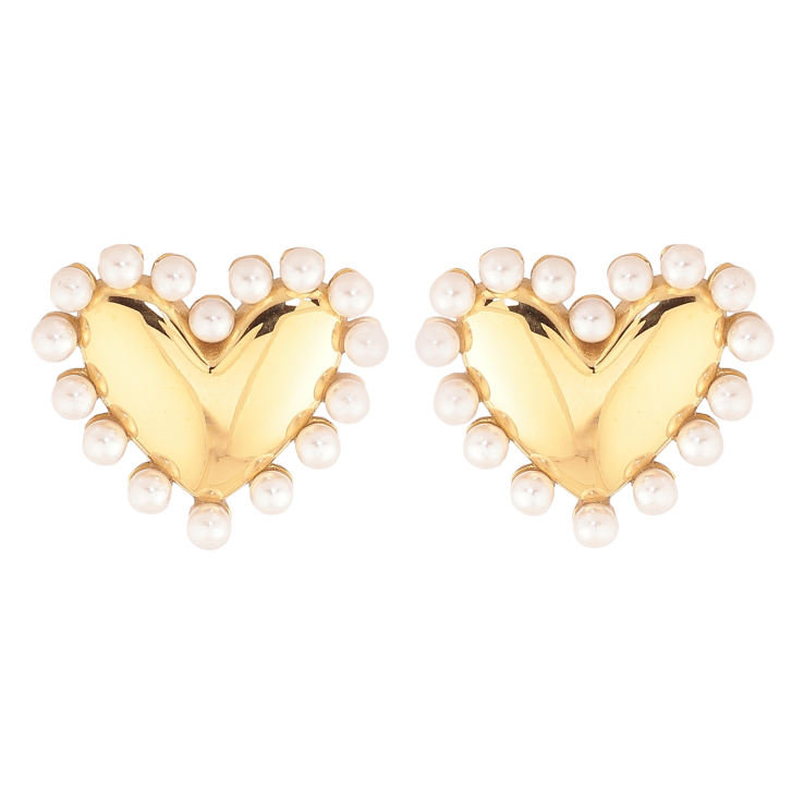 Сережки Нержавіюча сталь пусети "Сердечка" фото №5