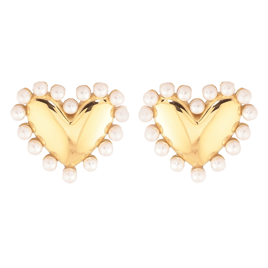 Сережки Нержавіюча сталь пусети "Сердечка" фото №1 Сережки Нержавіюча сталь пусети "Сердечка" фото №1