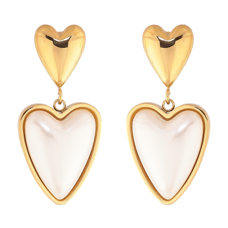 Сережки Нержавіюча сталь пусети "Сердечка" фото №9