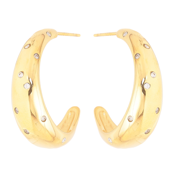 Сережки Нержавіюча сталь пусети "Дуги із вставками кристалів" фото №20 Сережки Нержавіюча сталь пусети "Дуги із вставками кристалів" фото №20