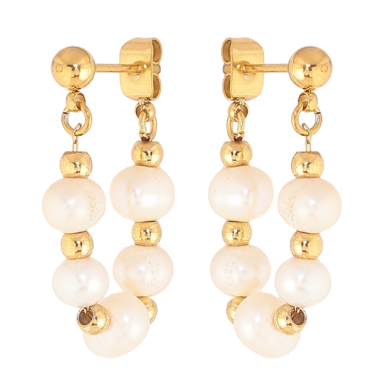 Серьги Нержавеющая сталь пусеты "Подвески с жемчужинами" фото №1 Серьги Нержавеющая сталь пусеты "Подвески с жемчужинами" фото №1