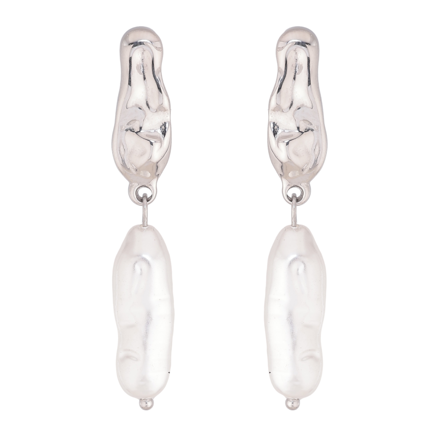 Серьги Нержавеющая сталь пусеты "Жемчужные подвески" фото №1