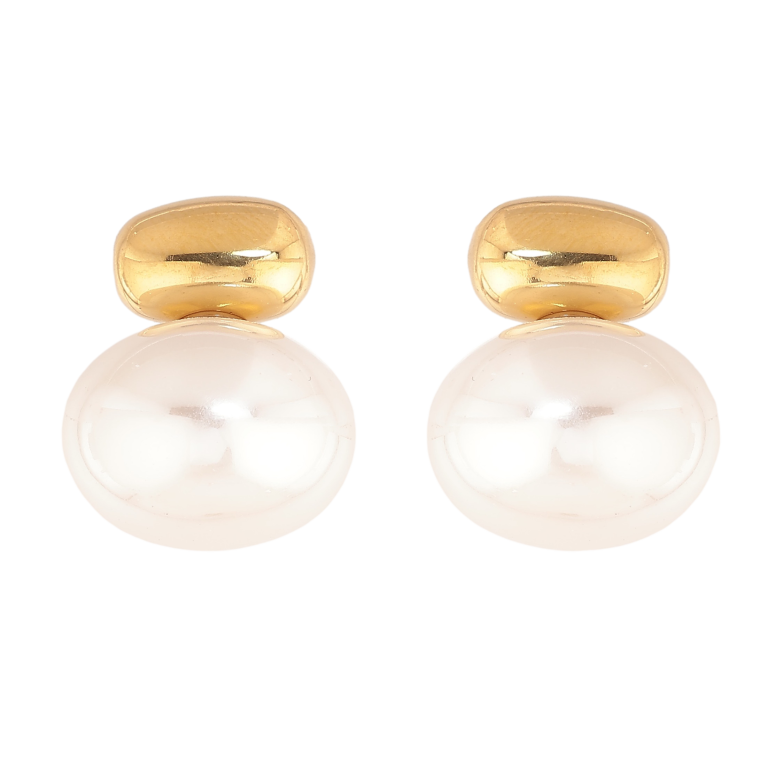 Серьги Нержавеющая сталь пусеты "Узор с жемчужинами" фото №1 Серьги Нержавеющая сталь пусеты "Узор с жемчужинами" фото №1