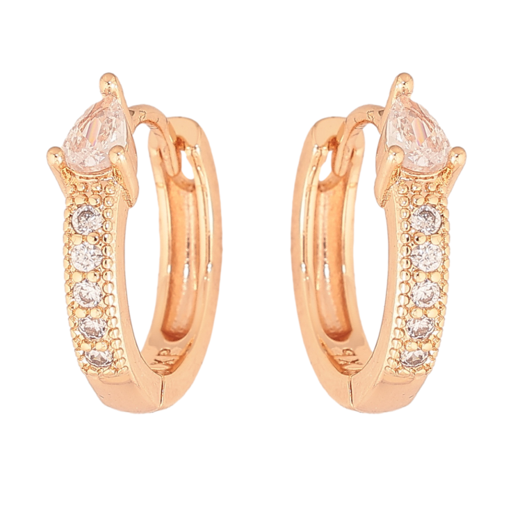 Серьги Xuping M&L цвет 18K колечки "Дорожки кристаллов" фото №18