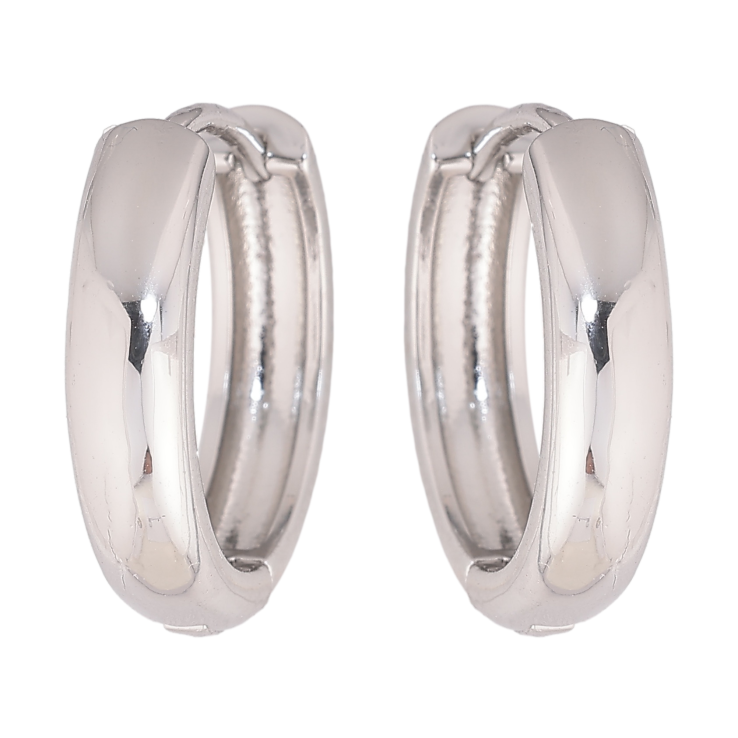 Серьги Xuping M&L цвет Родий колечки "Классика, шир. 5мм" ø 20мм фото №23