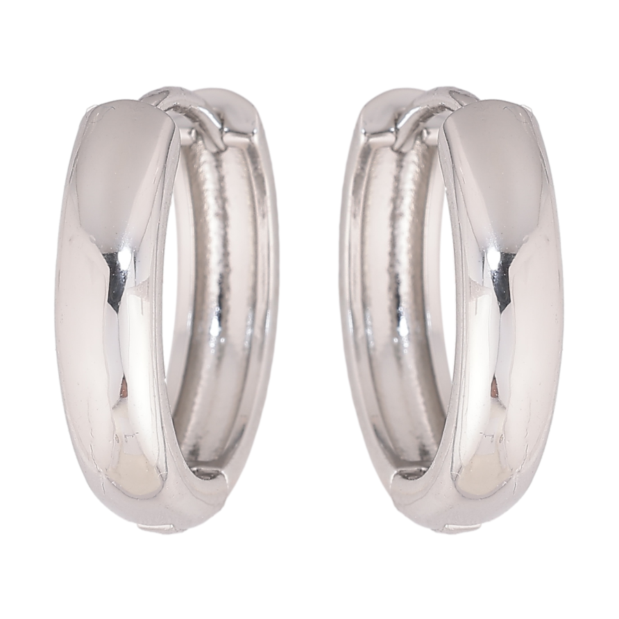 Сережки Xuping M&L колір Родій колечка "Класика, шир. 5мм" ø 20мм фото №1