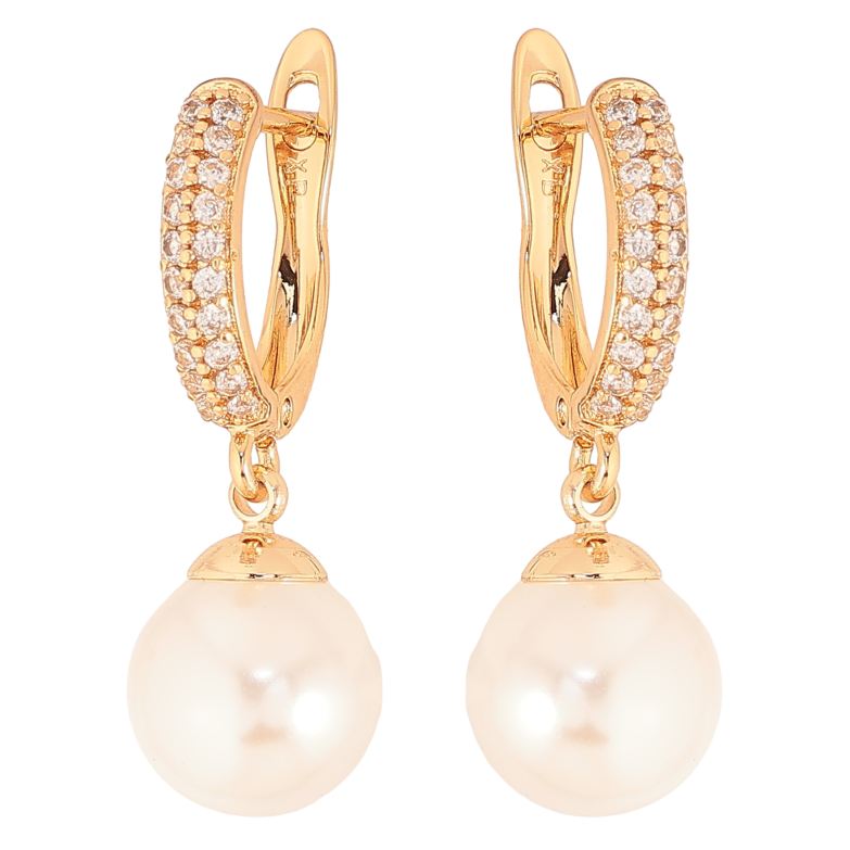 Сережки Xuping M&L колір 18K англійський замок "Перлинні підвіски" фото №13