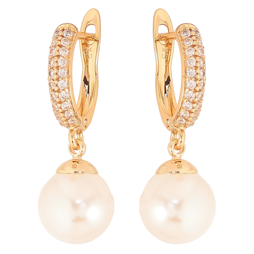 Сережки Xuping M&L колір 18K англійський замок "Перлинні підвіски" фото №1