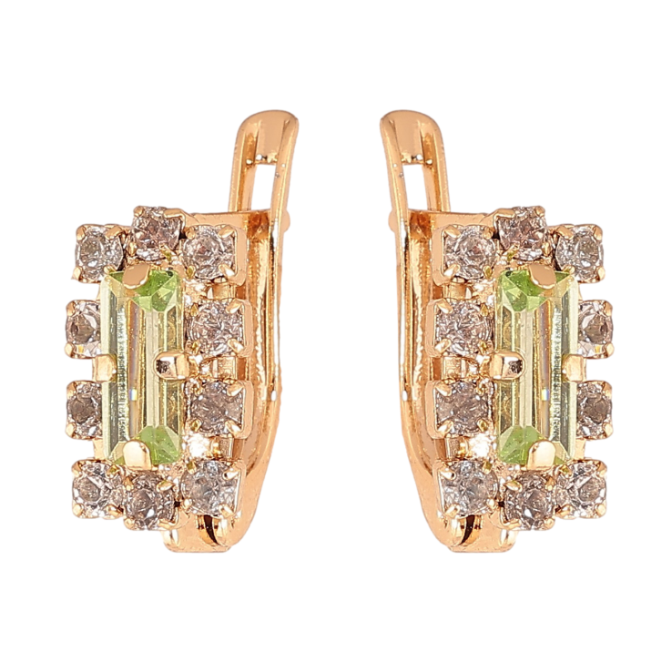 Серьги Xuping M&L цвет 18K английский замок "Инкрустация кристаллами" фото №5