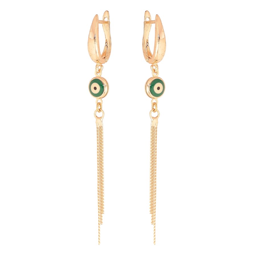 Серьги Xuping M&L цвет 18K английский замок "Подвески с оберегом "Глаз Фатимы" фото №1