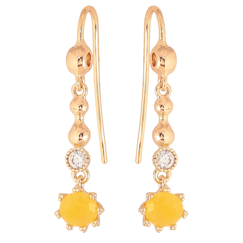 Сережки Xuping M&L колір 18К французький замок "Декоративні підвіски з жовтими кристалами" фото №1 Сережки Xuping M&L колір 18К французький замок "Декоративні підвіски з жовтими кристалами" фото №1