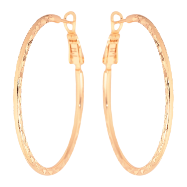 Серьги Xuping M&L цвет 18K кольца (конго) "Декоративный узор" ø 4см фото №10