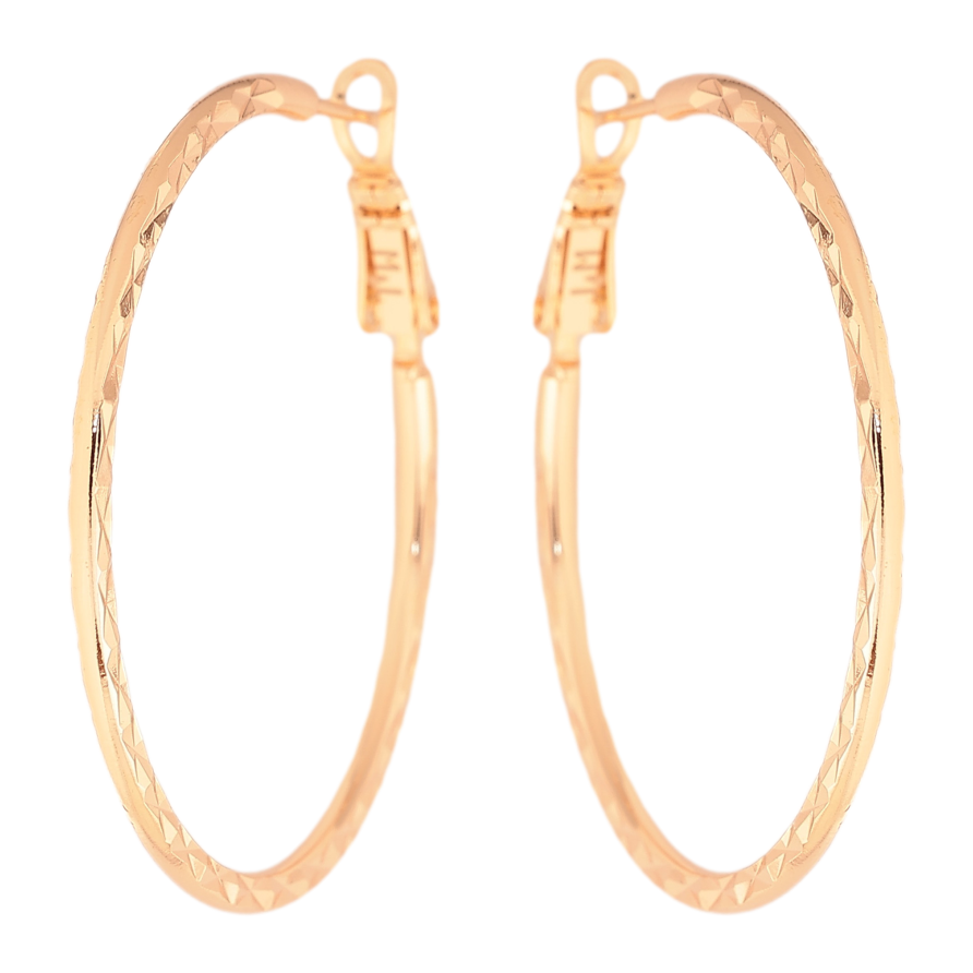 Серьги Xuping M&L цвет 18K кольца (конго) "Декоративный узор" ø 4см фото №1 Серьги Xuping M&L цвет 18K кольца (конго) "Декоративный узор" ø 4см фото №1