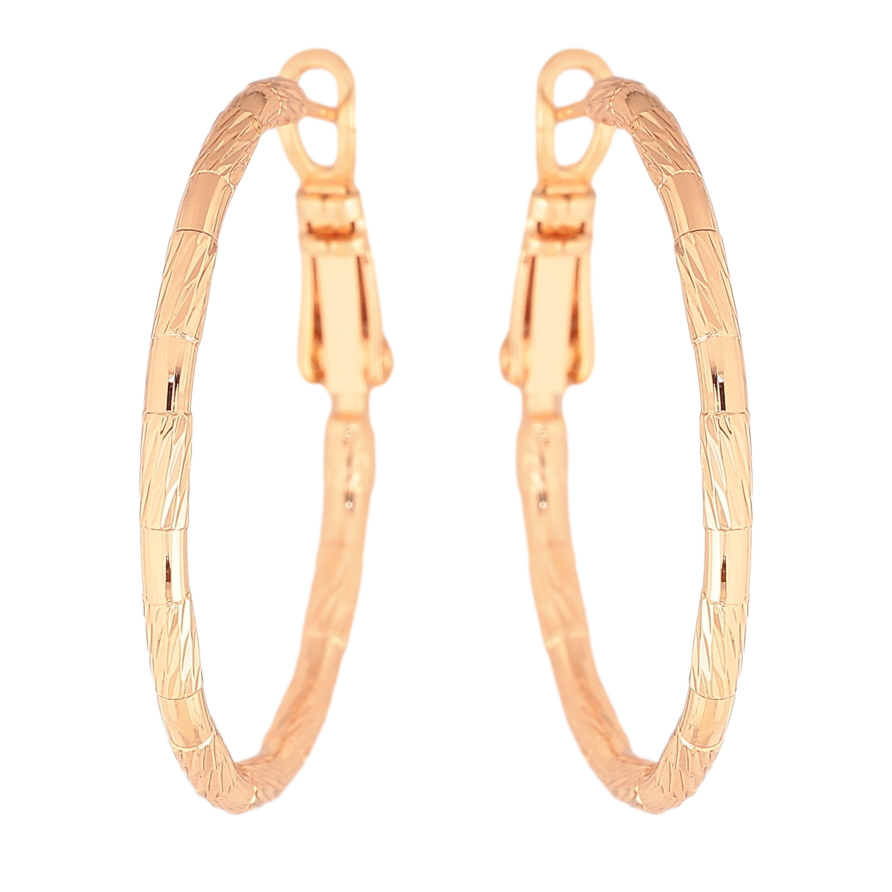 Серьги Xuping M&L цвет 18K кольца (конго) "Декоративный узор" ø 3см фото №1 Серьги Xuping M&L цвет 18K кольца (конго) "Декоративный узор" ø 3см фото №1