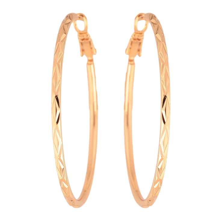 Сережки Xuping M&L колір 18K кільця (конго) "Декоративний візерунок" ø 4.7см фото №16