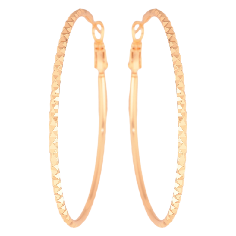 Серьги Xuping M&L цвет 18K кольца (конго) "Декоративный узор" ø 5.5см фото №10