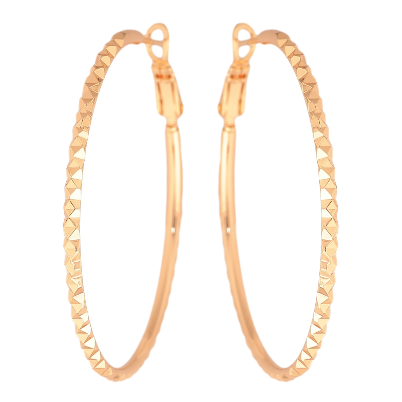 Серьги Xuping M&L цвет 18K кольца (конго) "Декоративный узор" ø 4.5см фото №8