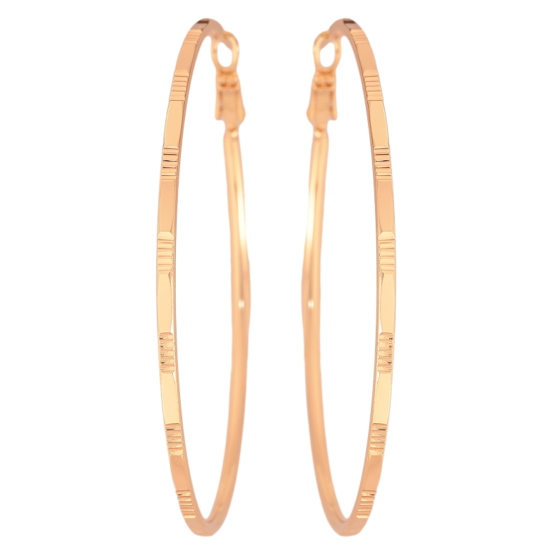 Сережки Xuping M&L колір 18K кільця (конго) "Декоративний візерунок" ø 6см фото №1 Сережки Xuping M&L колір 18K кільця (конго) "Декоративний візерунок" ø 6см фото №1