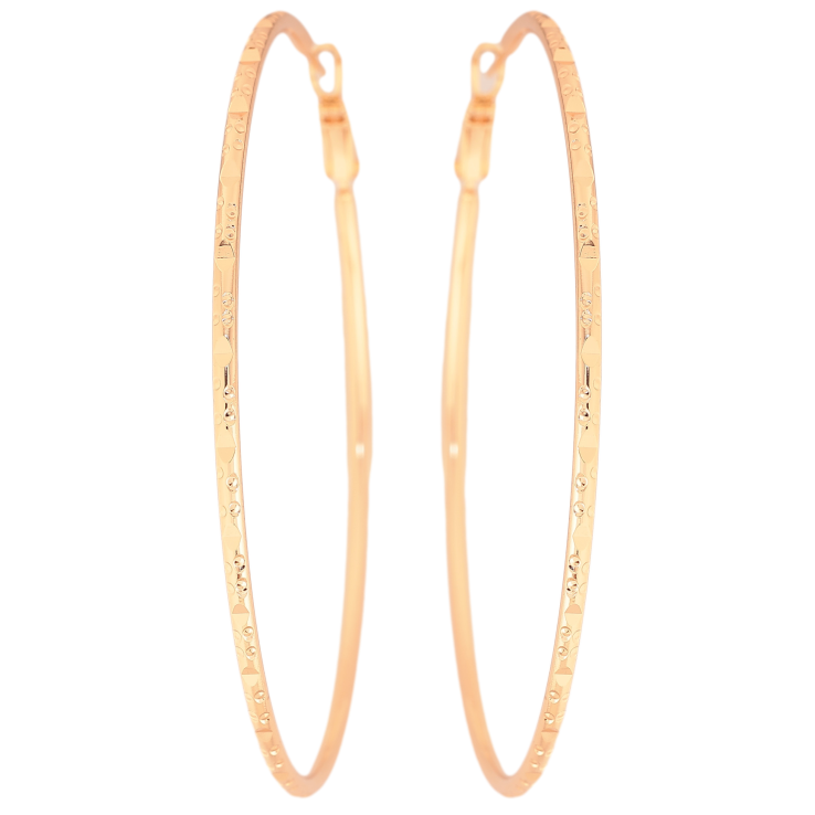 Сережки Xuping M&L колір 18K кільця (конго) "Декоративний візерунок" ø 7см фото №9 Сережки Xuping M&L колір 18K кільця (конго) "Декоративний візерунок" ø 7см фото №9