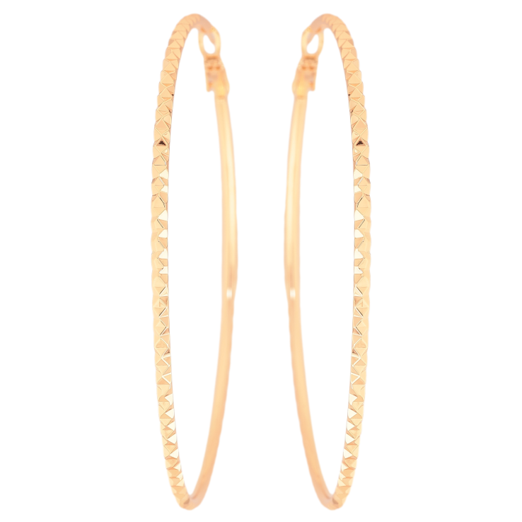 Сережки Xuping M&L колір 18K кільця (конго) "Декоративний візерунок" ø 7см фото №11 Сережки Xuping M&L колір 18K кільця (конго) "Декоративний візерунок" ø 7см фото №11