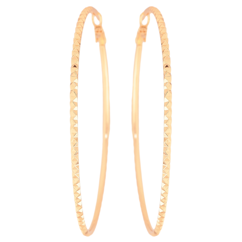 Сережки Xuping M&L колір 18K кільця (конго) "Декоративний візерунок" ø 7см фото №1 Сережки Xuping M&L колір 18K кільця (конго) "Декоративний візерунок" ø 7см фото №1