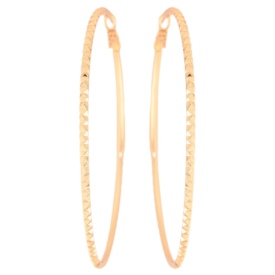 Сережки Xuping M&L колір 18K кільця (конго) "Декоративний візерунок" ø 7см фото №1 Сережки Xuping M&L колір 18K кільця (конго) "Декоративний візерунок" ø 7см фото №1