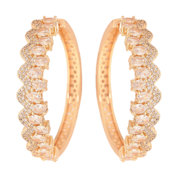 Сережки Xuping M&L колір 18K колечка "Інкрустація кристалами" фото №18 Сережки Xuping M&L колір 18K колечка "Інкрустація кристалами" фото №18