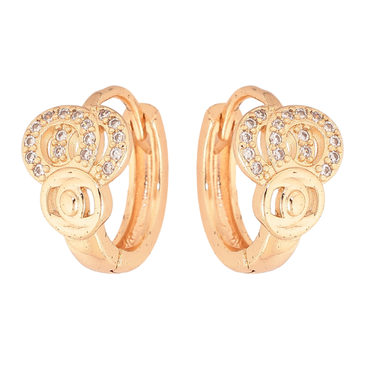 Серьги Xuping M&L цвет 18K колечки "Узор с кристаллами" фото №15