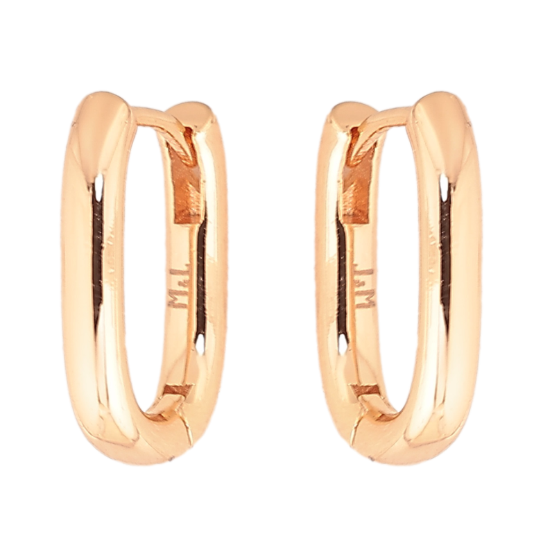 Сережки Xuping M&L колір 18K колечка "Овальні" фото №1