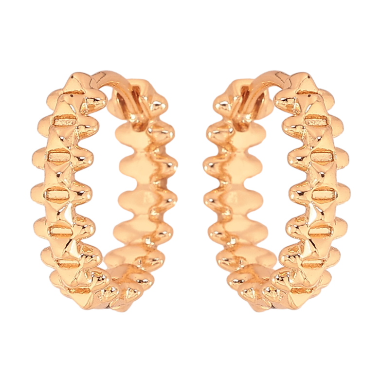 Серьги Xuping M&L цвет 18K колечки "Декоративный узор" фото №1