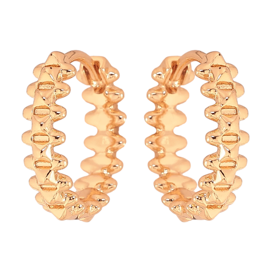 Сережки Xuping M&L колір 18K колечка "Декоративний візерунок" фото №1