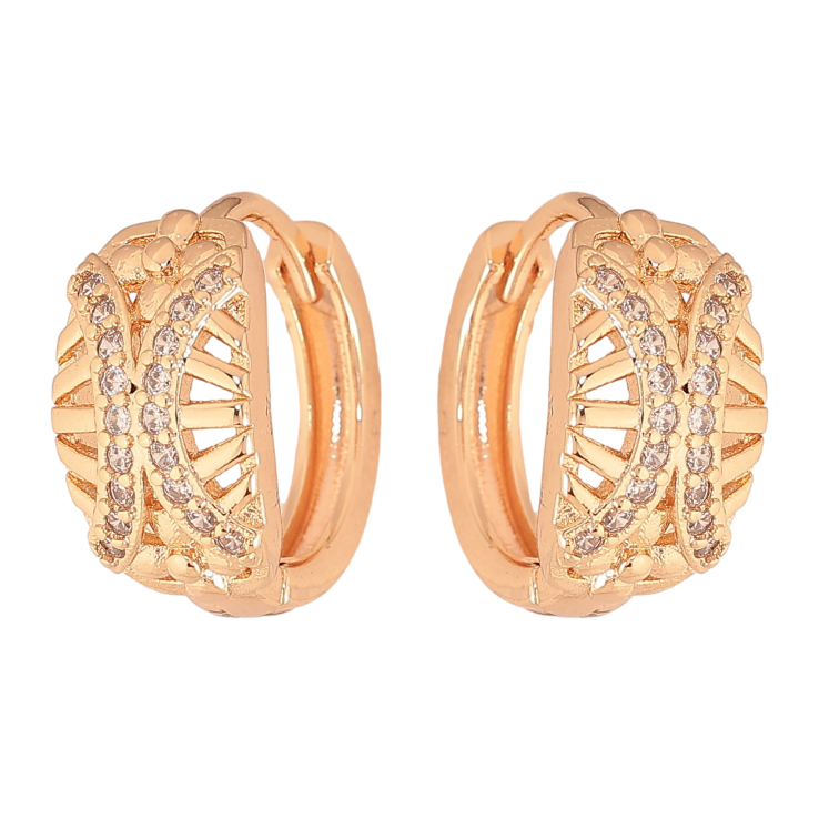 Сережки Xuping M&L колір 18K колечка "Різний візерунок з кристалами" фото №6 Сережки Xuping M&L колір 18K колечка "Різний візерунок з кристалами" фото №6