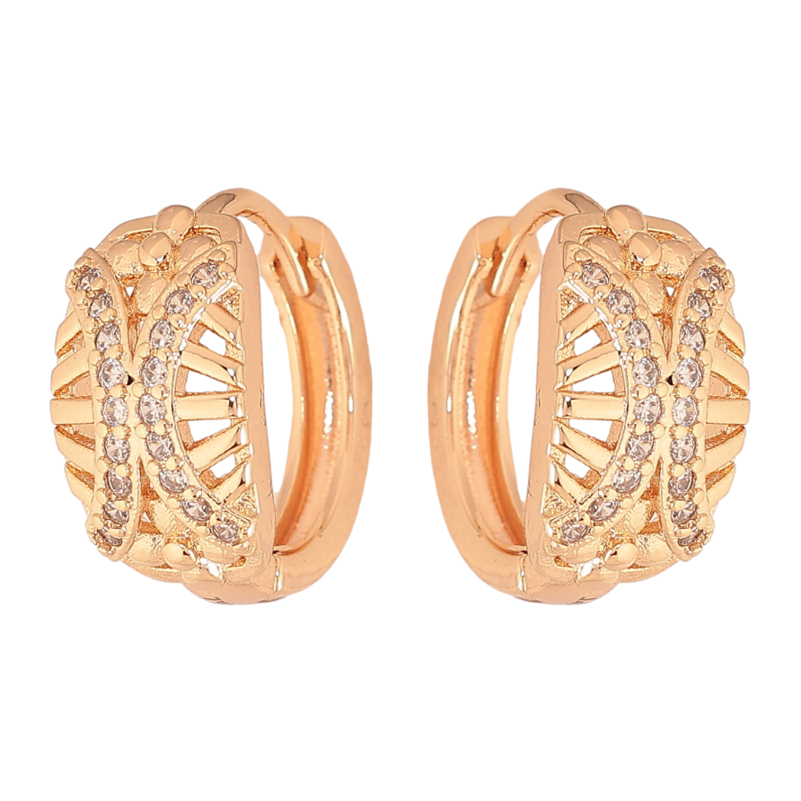 Сережки Xuping M&L колір 18K колечка "Різний візерунок з кристалами" фото №1 Сережки Xuping M&L колір 18K колечка "Різний візерунок з кристалами" фото №1