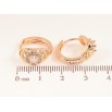 Серьги Xuping M&L цвет 18K колечки "Инкрустация кристаллами" фото №2