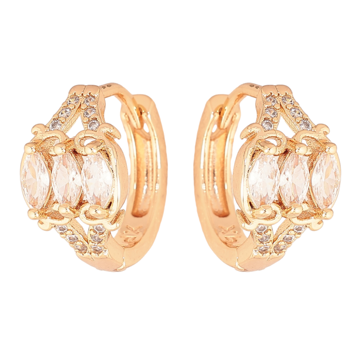 Серьги Xuping M&L цвет 18K колечки "Инкрустация кристаллами" фото №20