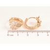 Сережки Xuping M&L колір 18K колечка "Квіточки з кристалами" фото №2