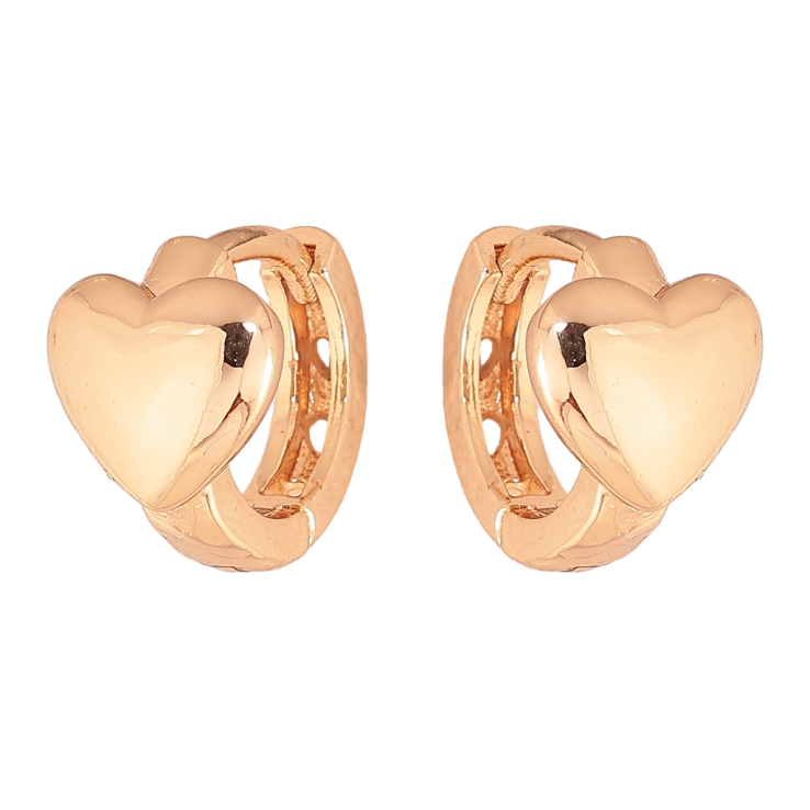 Сережки Xuping M&L колір 18K колечка "Сердечка" фото №8