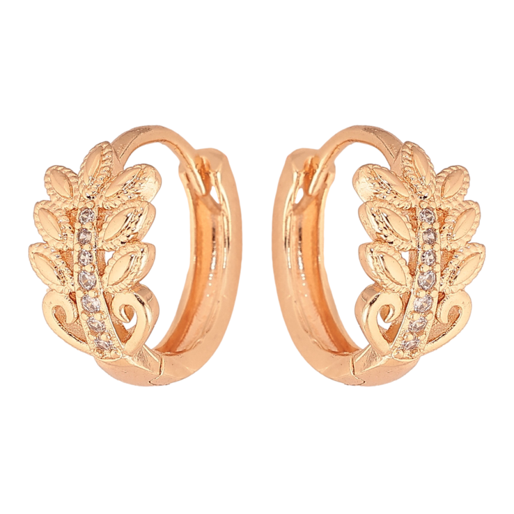 Сережки Xuping M&L колір 18K колечка "Гілочки з кристалами" фото №24