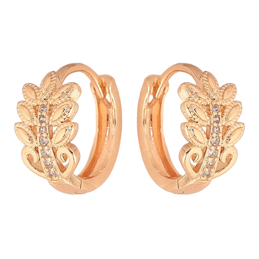 Сережки Xuping M&L колір 18K колечка "Гілочки з кристалами" фото №1