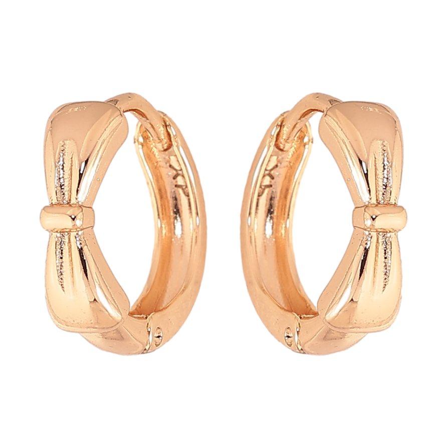 Сережки Xuping M&L колір 18K колечка "Банти" фото №1