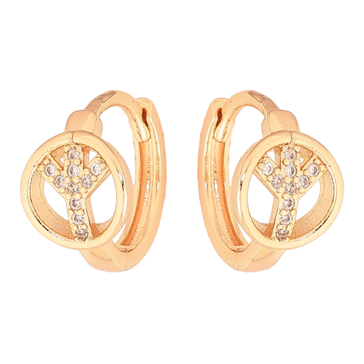 Сережки Xuping M&L колір 18K колечка "Візерунок з кристалами" фото №25 Сережки Xuping M&L колір 18K колечка "Візерунок з кристалами" фото №25