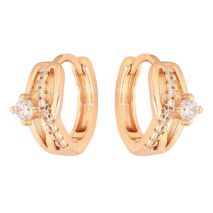 Сережки Xuping M&L колір 18K колечка "Візерунок з кристалами" фото №13 Сережки Xuping M&L колір 18K колечка "Візерунок з кристалами" фото №13