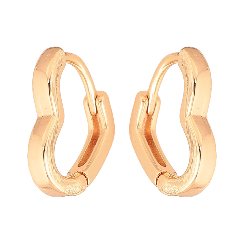 Сережки Xuping M&L колір 18K колечка "Сердечка" фото №1