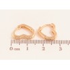 Серьги Xuping M&L цвет 18K колечки "Сердечки" фото №2